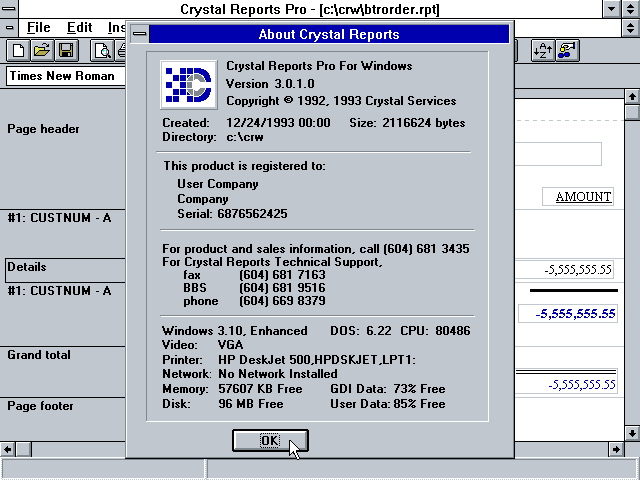 Seagate Crystal Reports Software